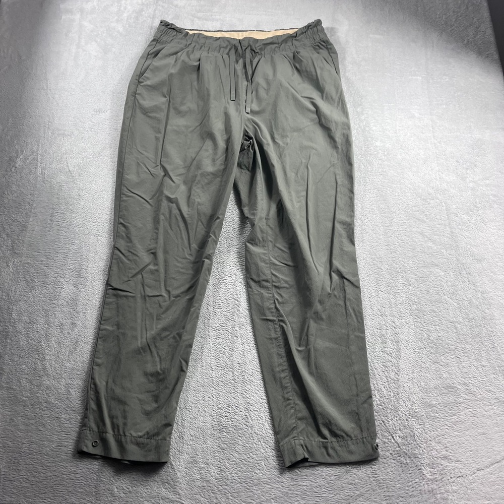 REI Co-op Mens Active Track Trail Pants Olive Green Size Large Elastic Waist